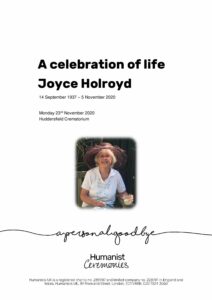Joyce Holroyd Tribute Archive