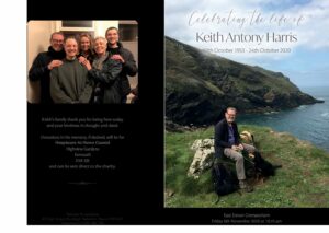 Keith Antony Harris Order of Service
