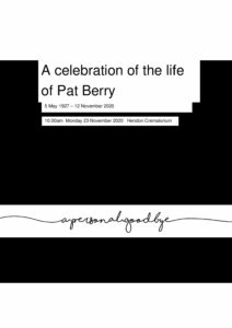 Pat Berry Tribute Archive