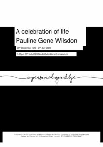 Pauline Gene Wilsdon Tribute Archive