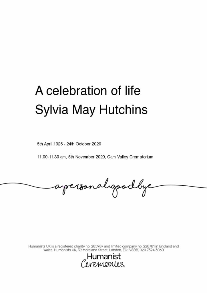 Sylvia May Hutchins Tribute Archive