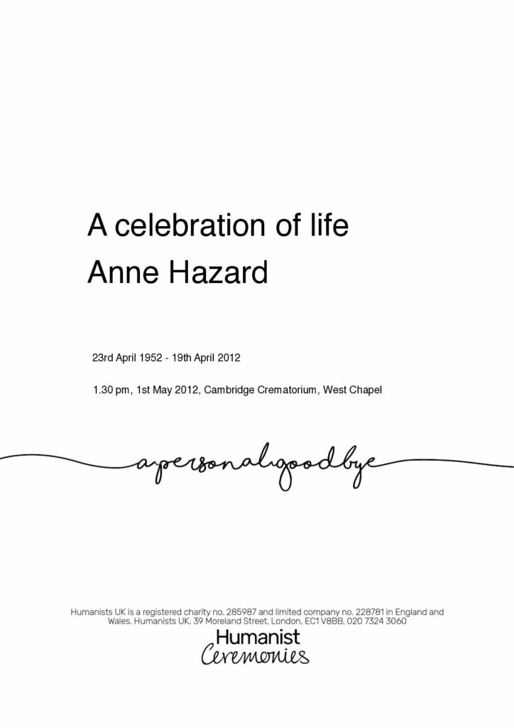 Anne Hazard Tribute Archive