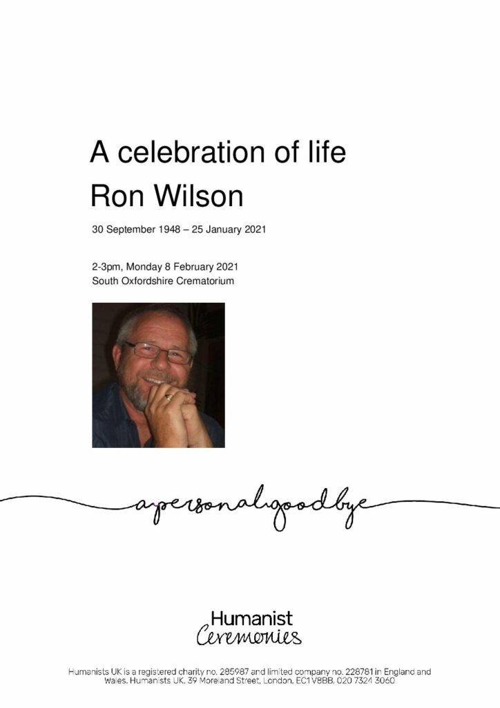 Ronald Wilson Tribute Archive