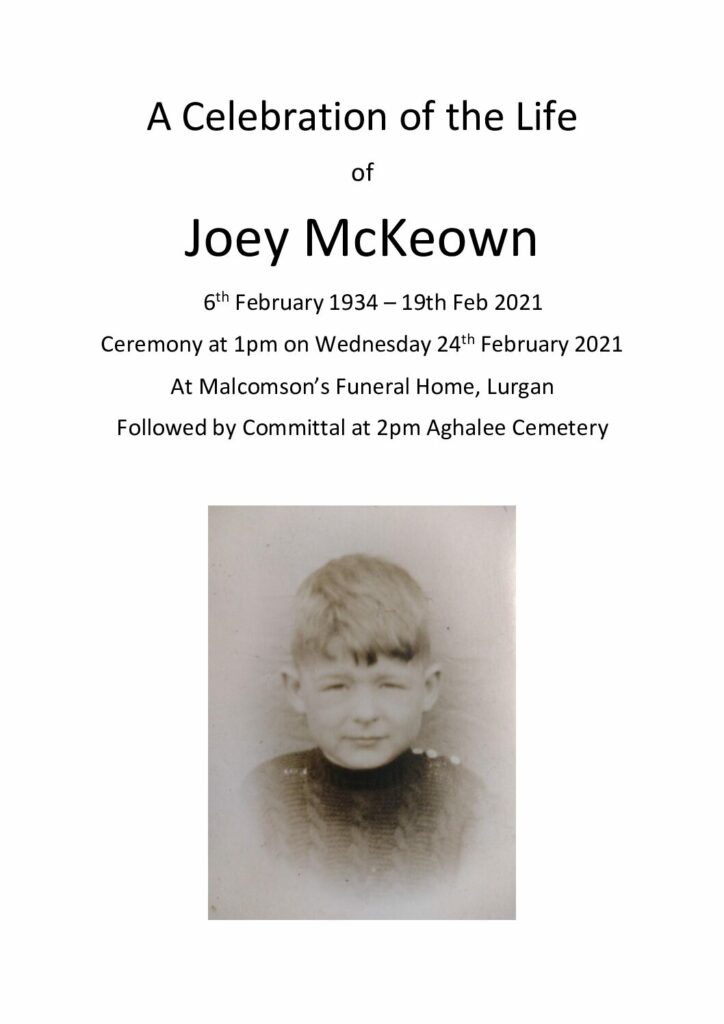 Joey McKeown Tribute Archive