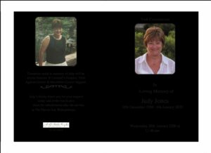 Judith Mary Jones Order of Ceremony
