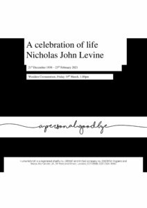 Nicholas John Levine Tribute Archive