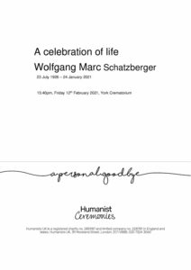 Wolfgang Marc Schatzberger Tribute Archive1