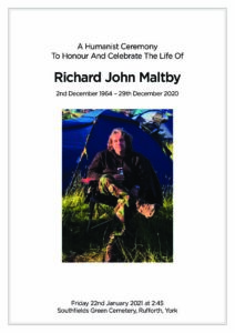 Richard John Maltby Order of Service