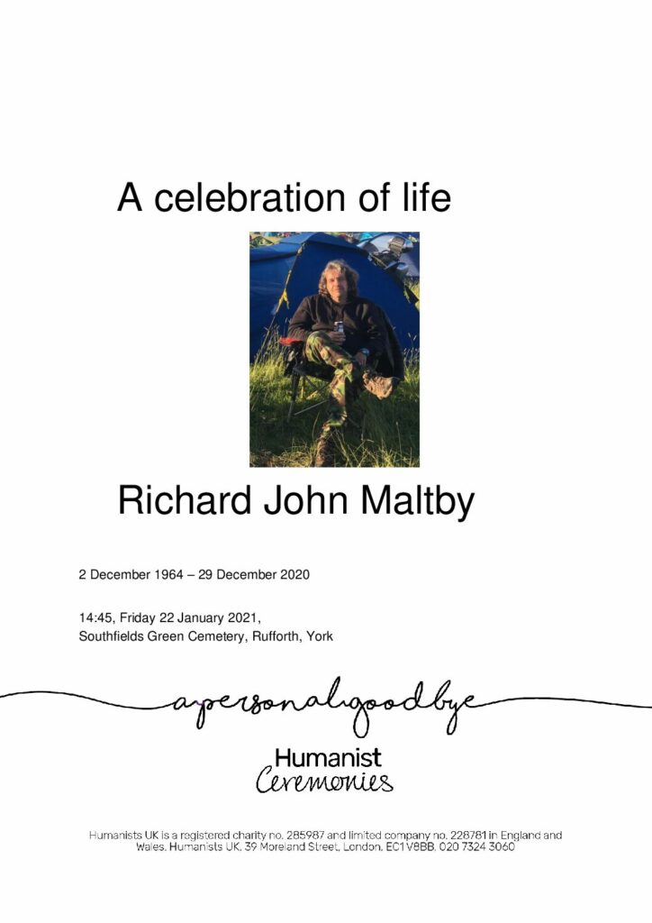 Richard John Maltby Tribute Archive