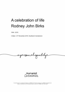 Rodney-John Birks-Tribute Archive