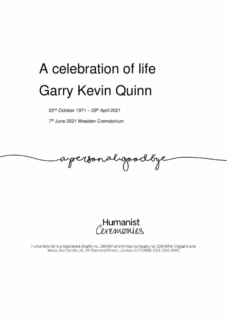 Garry Kevin Quinn Tribute Archive