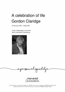 Gordon Claridge Tribute Archive