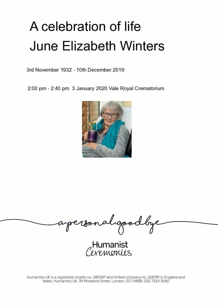 June Elizabeth Winters-Tribute Archive