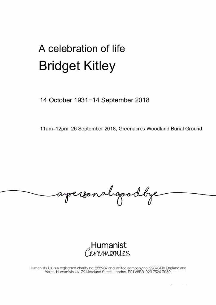 Bridget Kitley Tribute Archive