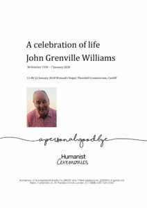 John Grenville Williams Tribute Archive