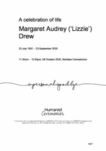 Margaret (Lizzie) Drew Tribute Archive