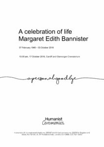 Margaret Edith Bannister Tribute Archive