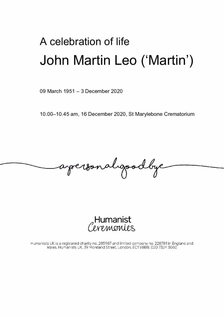 Martin Leo Tribute Archive