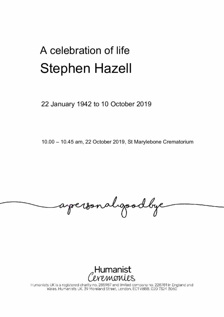 Stephen Hazell Tribute Archive