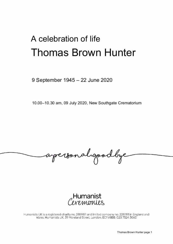 Thomas Hunter Tribute Archive