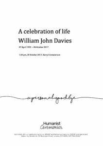 William John Davies Tribute Archive