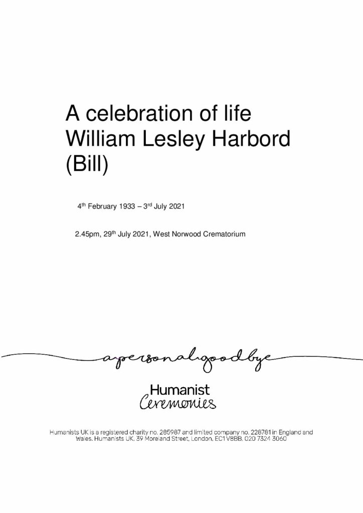 William Lesley Harbord Tribute Archive