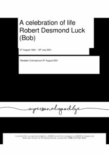 Robert Desmond Luck Tribute Archive