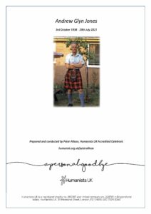 Andrew Glyn Jones Tribute Archive