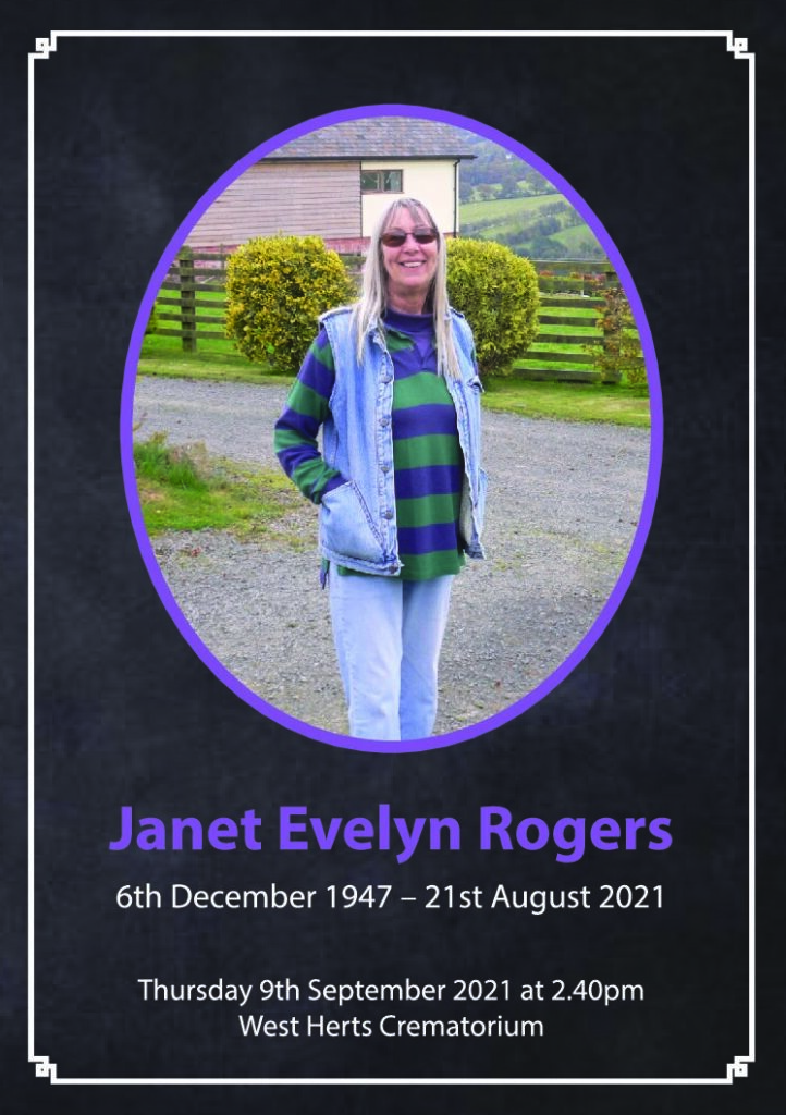 Janet Evelyn Rogers Order of Service