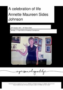 Annette Maureen Sides Johnson Tribute Archive