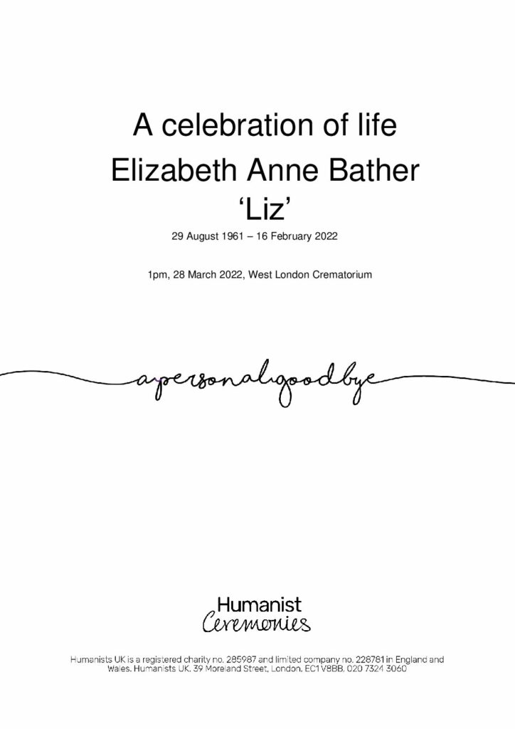 Elizabeth Anne Bather Tribute Archive