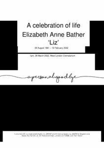 Elizabeth Anne Bather Tribute Archive