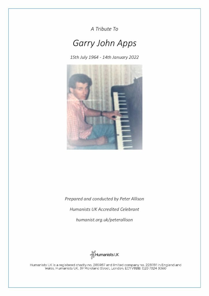 Garry John Apps Tribute Archive