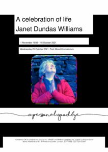 Janet Dundas Williams Tribute Archive