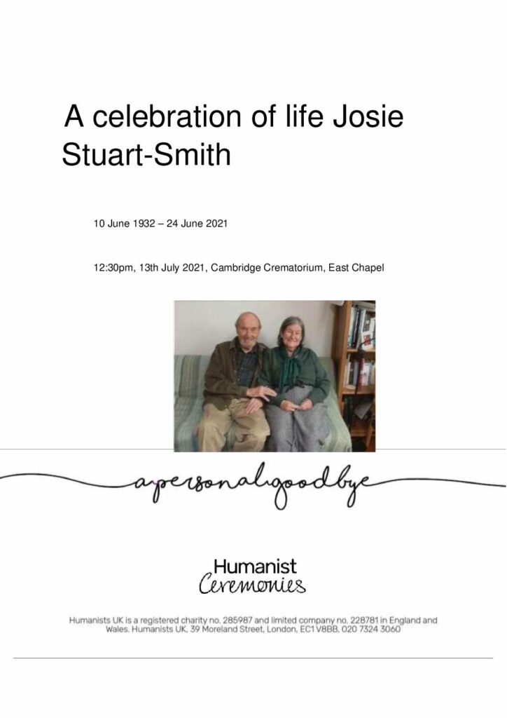 Josie Anne Stuart-Smith Tribute Archive