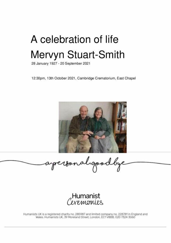 Mervyn Stuart-Smith Tribute Archive