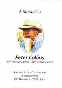 Peter Collins Order of Ceremony