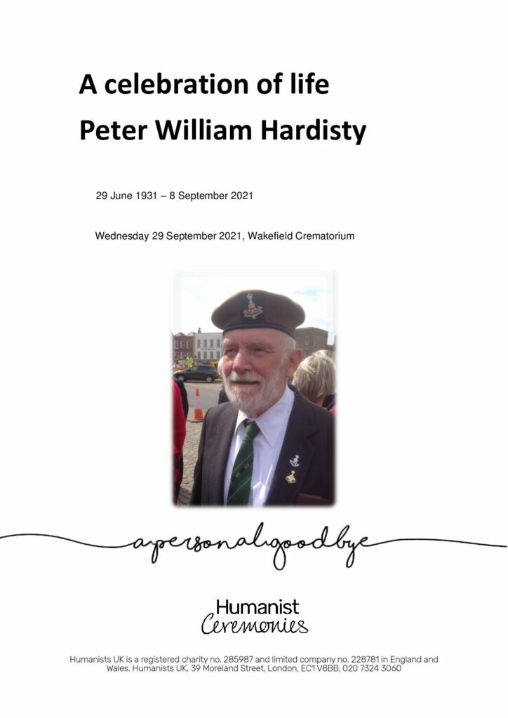 Peter William Hardisty Tribute Archive