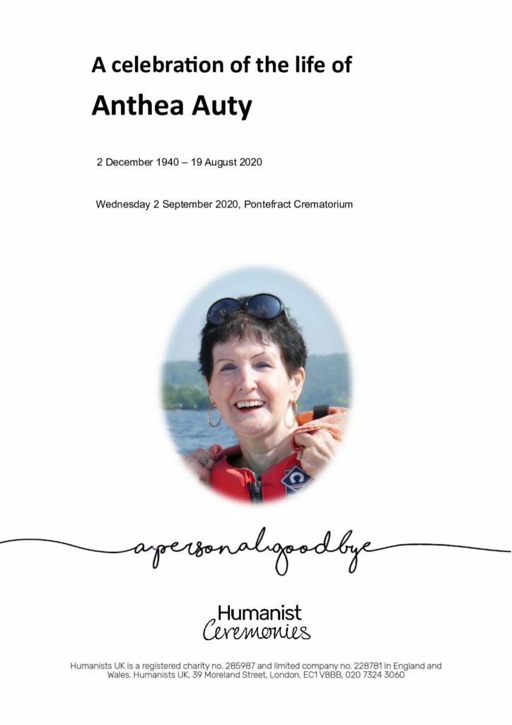 Anthea Auty Tribute Archive