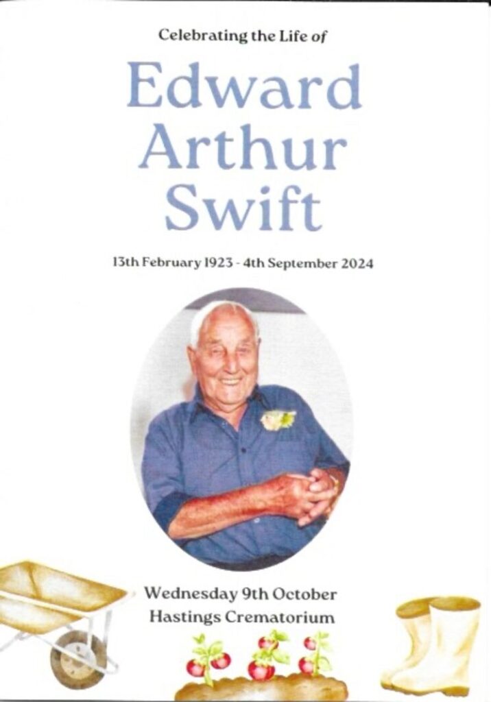 Edward Arthur Swift Order of Ceremony