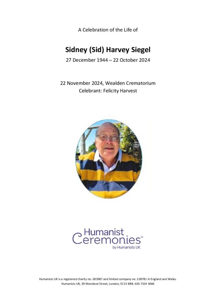 Sidney Harvey Siegel Tribute Archive