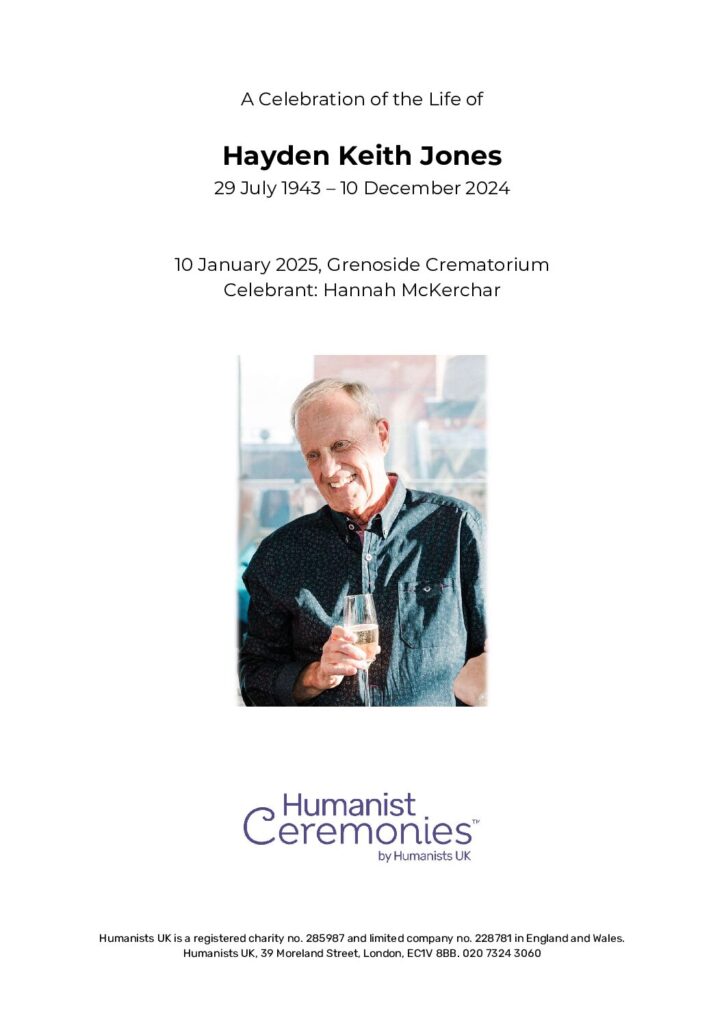 Hayden Keith Jones tribute archive