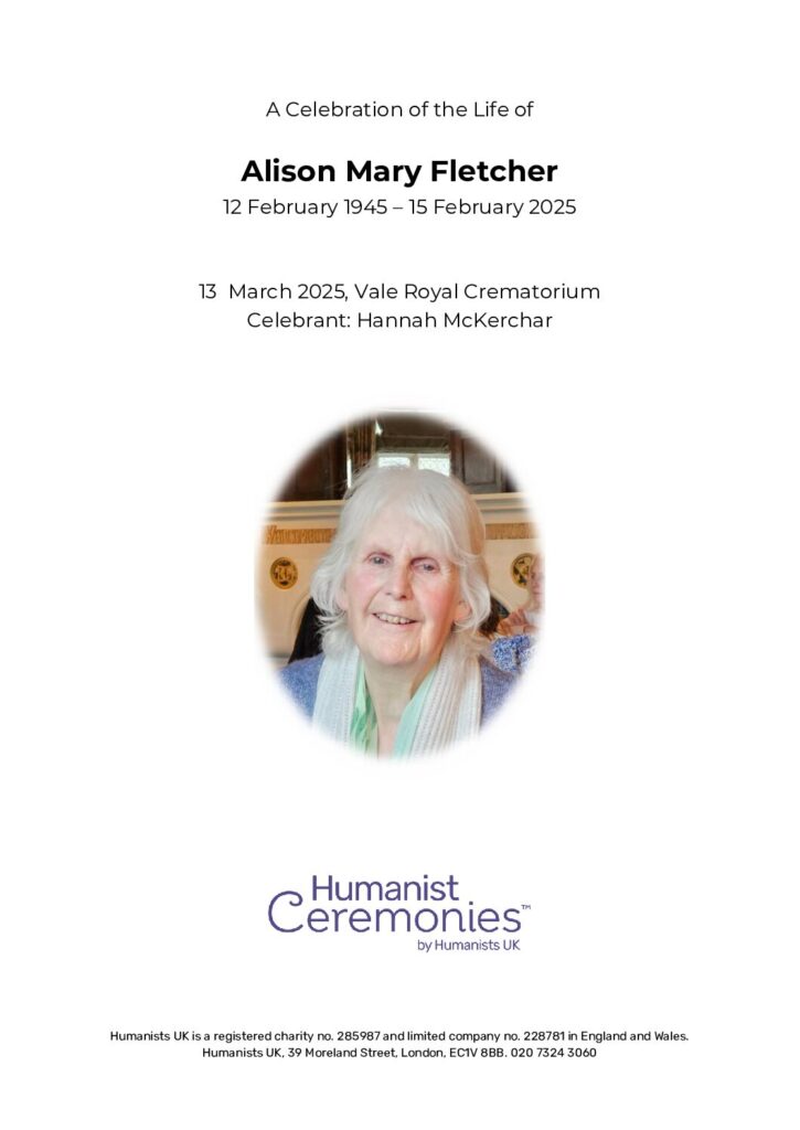 Alison Mary Fletcher Tribute Archive