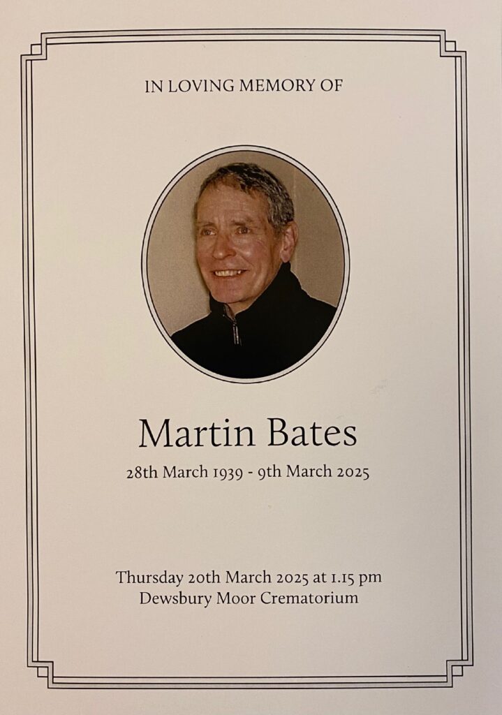 Martin Edward Bates Order of Ceremony
